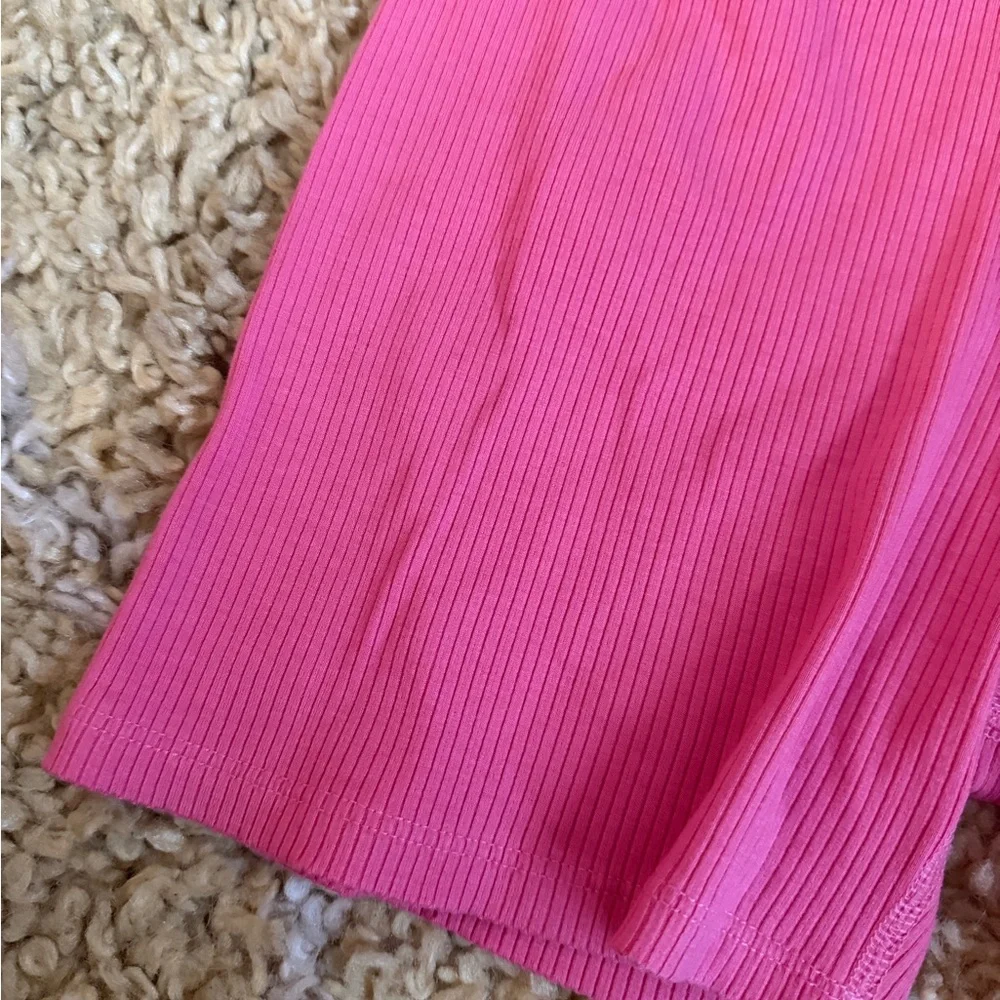 Daily Drills Ribbed Shortie Shorts in Pink - Picture 4 of 4